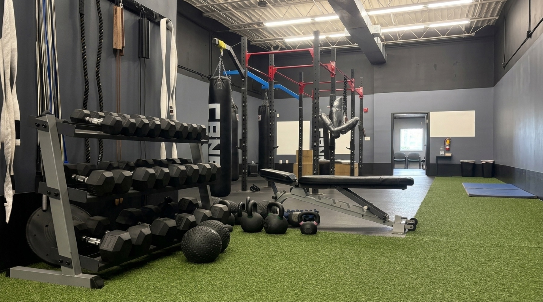 Weights, kettlebells and heavy bags